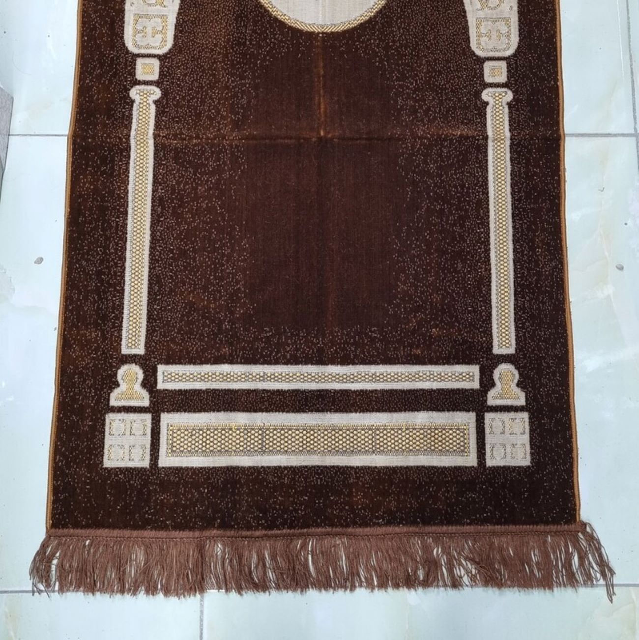 Исламский бархатный коврик для молитвы, коричневый, Holy Kaaba