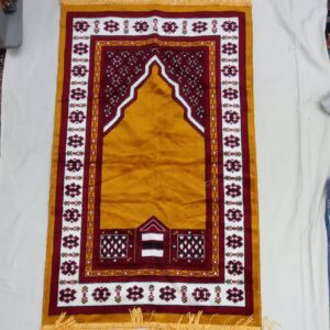 Исламский бархатный молитвенный коврик, кирпично-красный