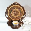 Исламский подсвечник для стола из дерева с орнаментом