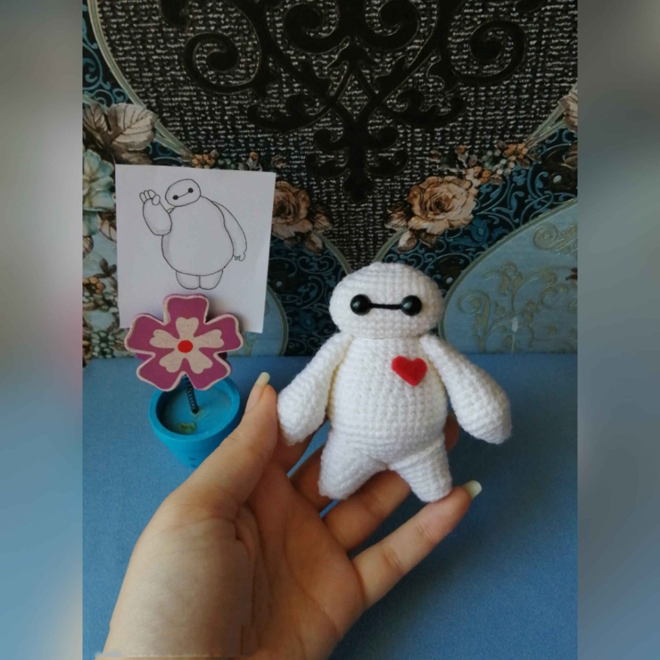 Амигуруми вязаная мягкая игрушка «Бэймакс»