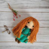 Кукла амигуруми «Мерида» — оранжевая мягкая игрушка