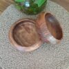 Декоративная миска из натурального орехового дерева