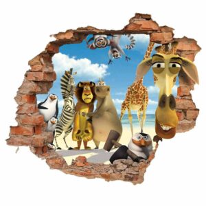 3D наклейка на стену «Мадагаскар»