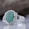 Мужской серебряный перстень с изумрудом «Бахар»