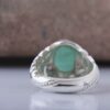 Мужское серебряное кольцо с изумрудом AM_4742