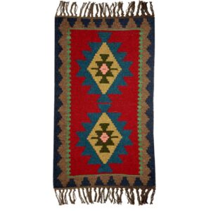 Персидский ковер из шерсти Кашкай с геометрическим узором, ручная работа