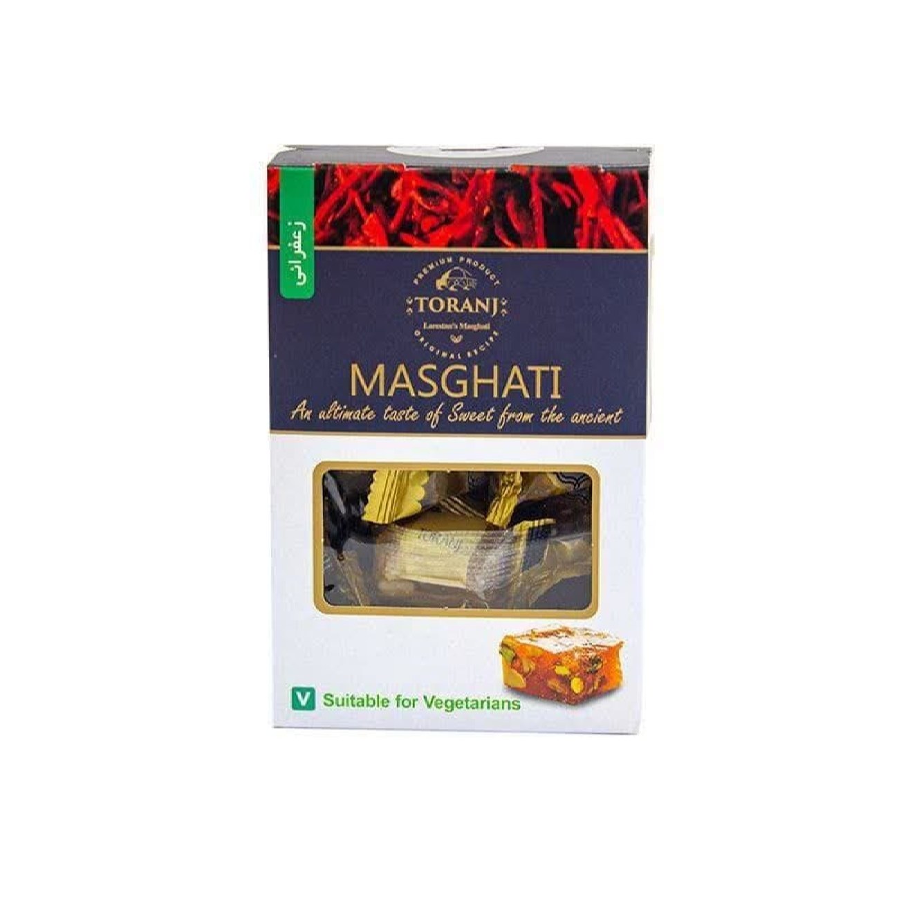 Персидская халва Лари Масгати со вкусом шафрана, 400 г, 4 шт.
