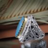 Мужское серебряное кольцо с бирюзой «Король»