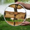 Настенные деревянные часы в рустикальном стиле «Кир»