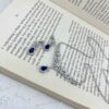 Стальной ювелирный набор с цветами (серебро)