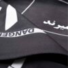 Миниатюрный женский платок с изящным каллиграфическим узором