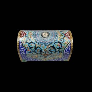 Бирюзовая шкатулка из кости с узором Эслими
