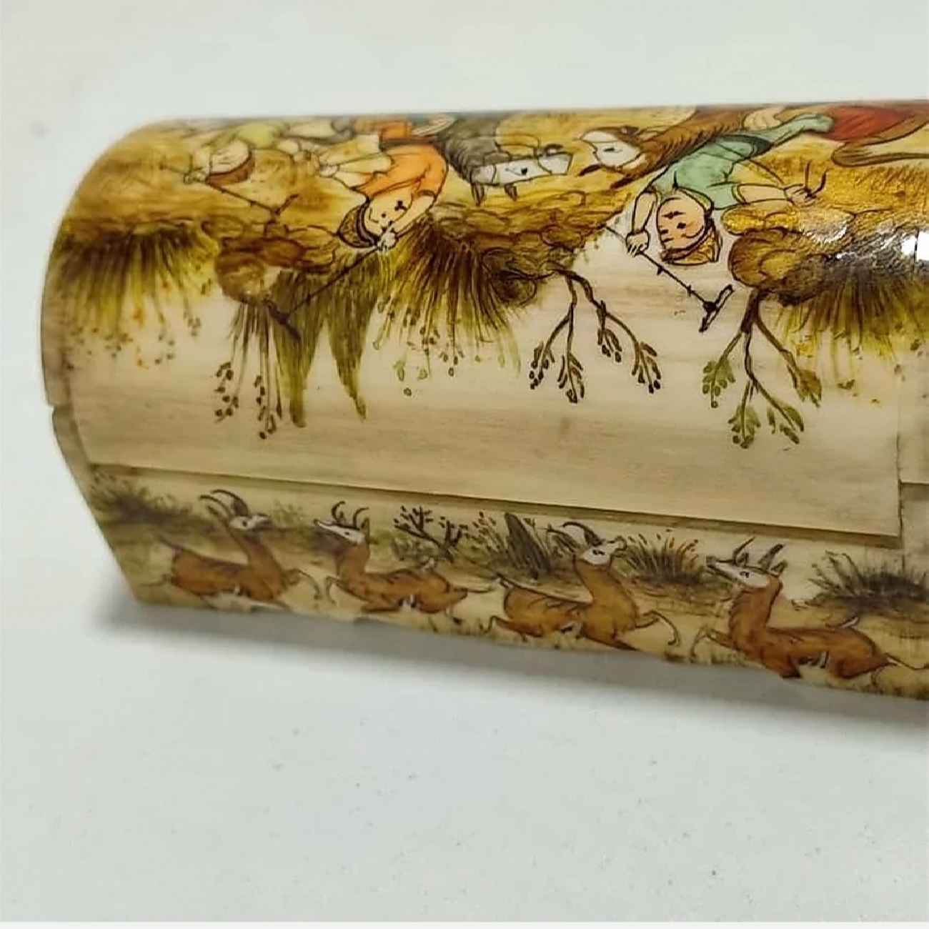 Горчичная шкатулка из кости — Персидская миниатюра