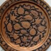 Медный поднос с гравировкой птиц и цветов