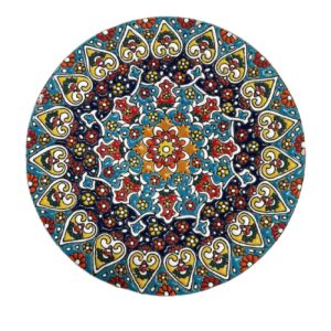 Тарелка минакари с ручной росписью цветов