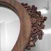 Резная рама для зеркала из ореха с подсвечниками