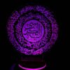 Исламский ночник 3D с аятом Курси на деревянной основе