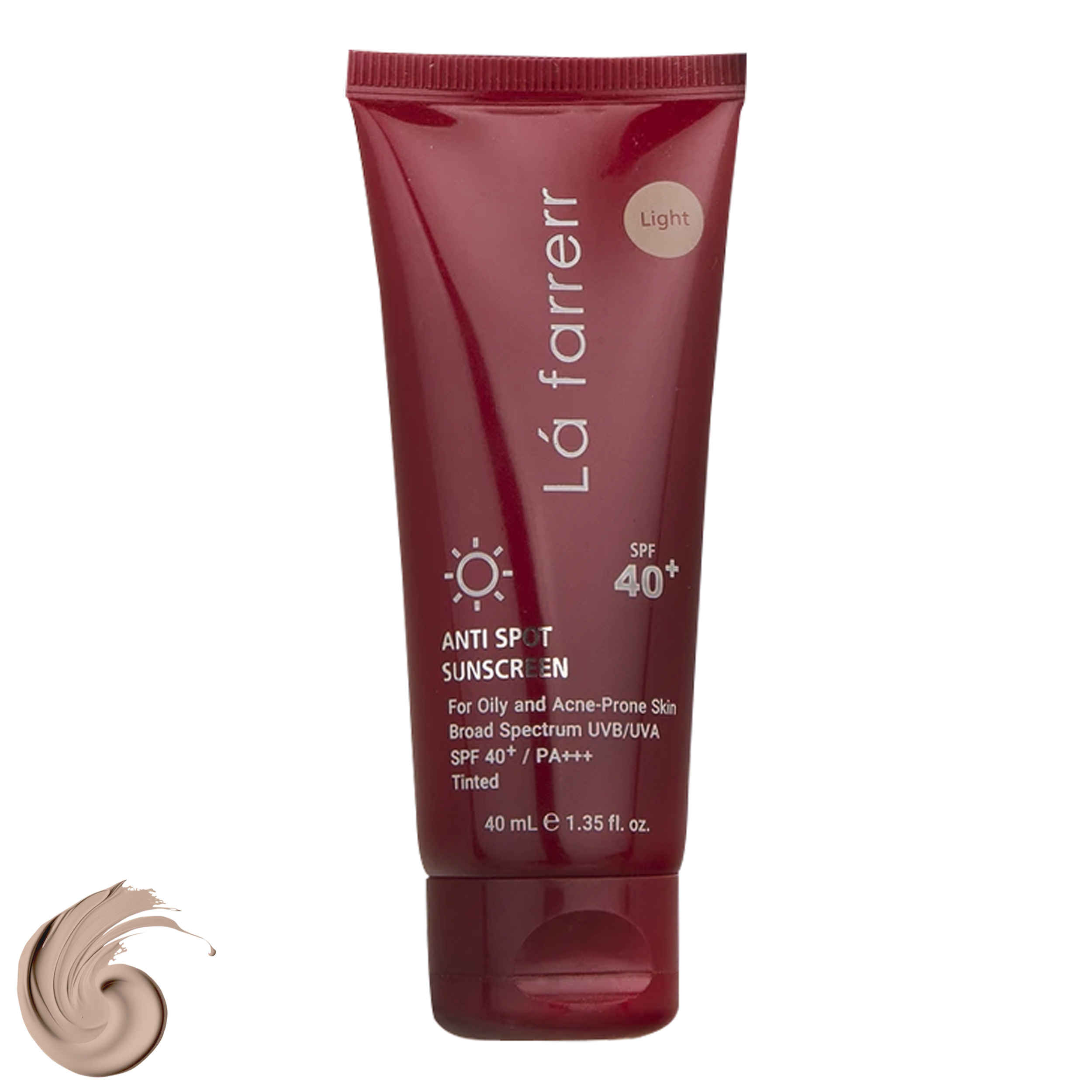 Солнцезащитный крем La Farrerr SPF40 с тонирующим эффектом (жирная кожа)