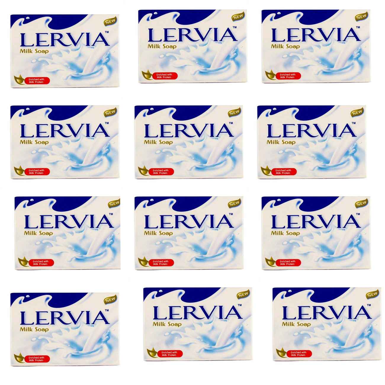 Мыло Lervia с молочным протеином (12 шт. по 90 г)