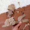 Коричневые сандалии макраме с кисточками (ручная работа)