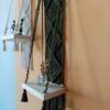 Настенное макраме ручной работы с полкой