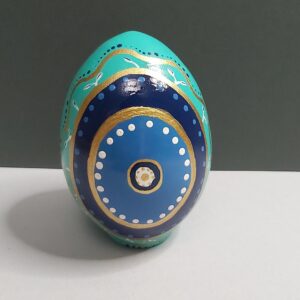 Страусиное яйцо «Защитный глаз» (ручная роспись)