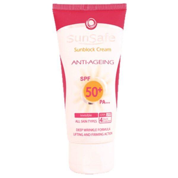 Солнцезащитный крем-фильтр Sunsafe SPF50 — бесцветный, антивозрастной