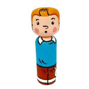 Деревянная декоративная фигурка «Тинтин и Снежок»