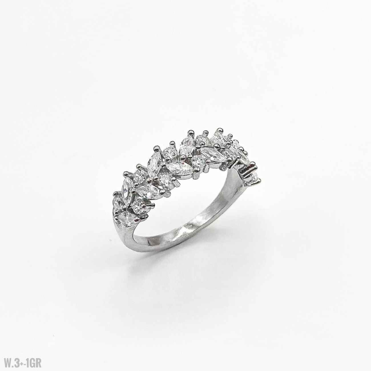 Серебряное кольцо с аметистом (Листья)