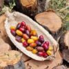 Плетёная корзина для хранения с рисунком лодки, кремовая