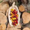Плетёная корзина для хранения с рисунком лодки, кремовая