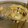 Латунная сахарница с гравировкой