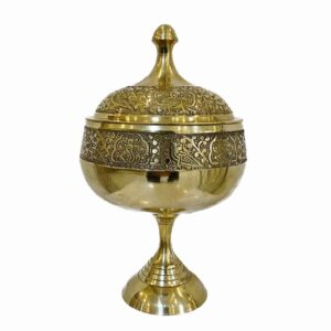 Роскошная сахарница из латуни с ручной гравировкой