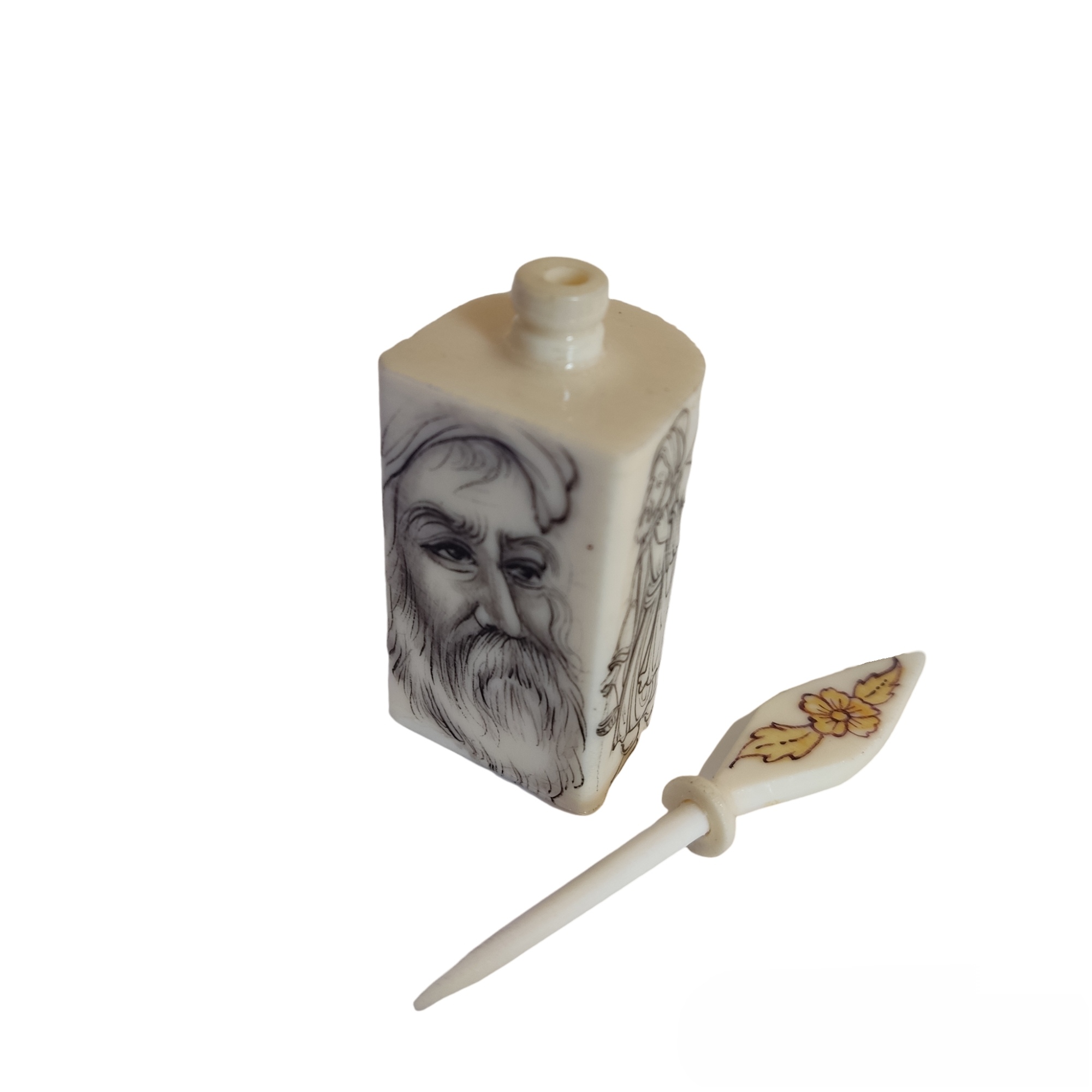 Персидский держатель для сурьмы из верблюжьей кости (Сурмадани)