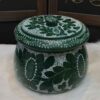 Красный каменный казан для абгушта с цветочным декором (8 чел.)