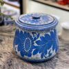 Красный каменный казан для абгушта с цветочным декором (8 чел.)