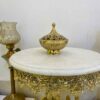 Винтажная латунная сахарница с гравировкой