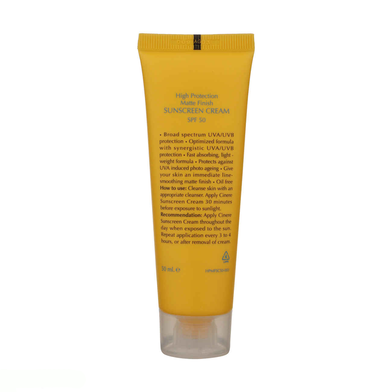 Солнцезащитный крем «Синере» SPF50 (бесцветный)