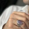 Настоящее персидское серебряное кольцо с йеменским агатом