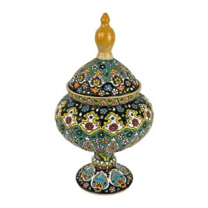 Ручная персидская сахарница с крышкой – эмаль Минакари