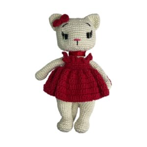 Ручная вязаная игрушка амигуруми «Котёнок» – мягкая и милая