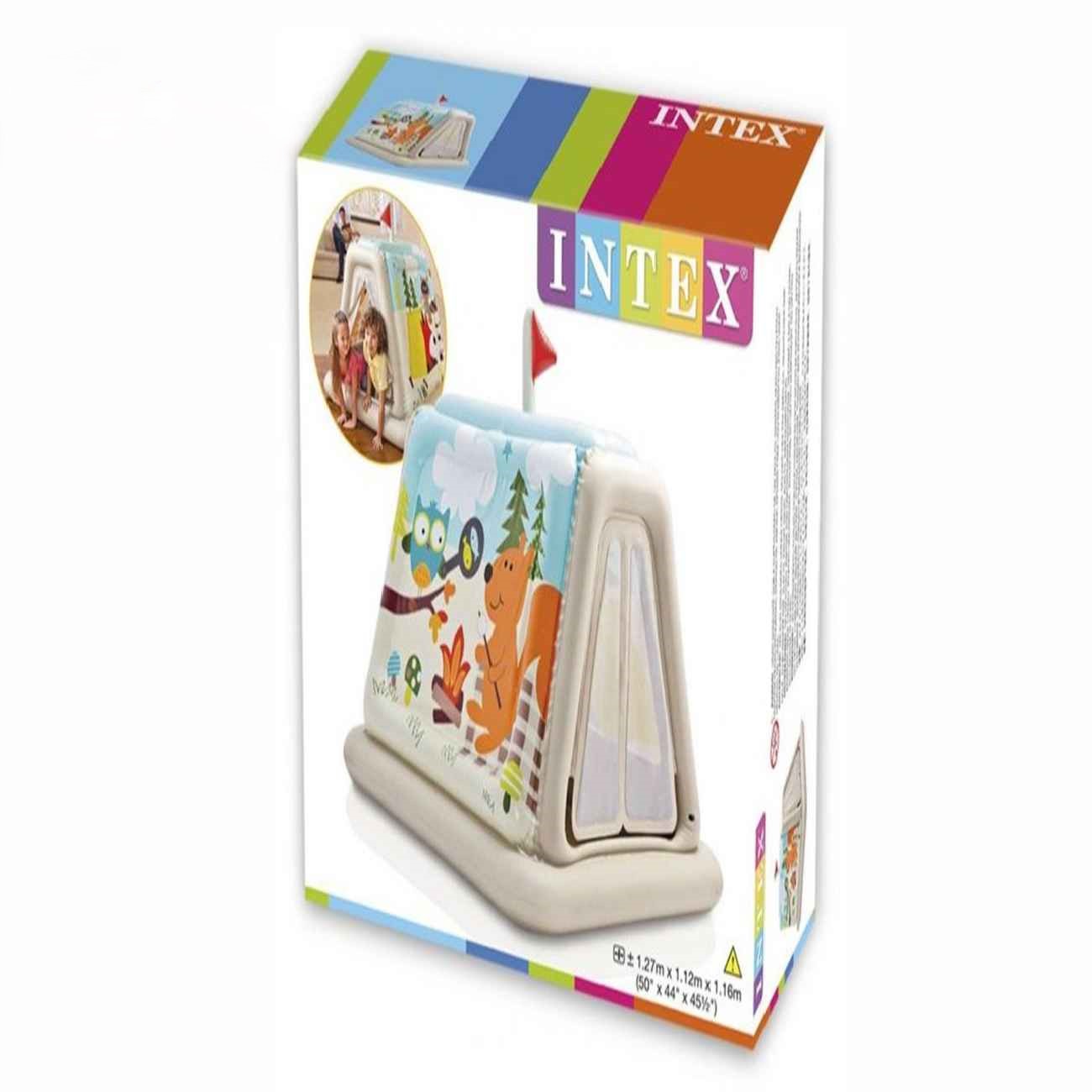 Надувная детская палатка Intex с животными