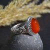 Мужской исламский серебряный перстень с агатом «Я Али»