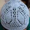 Светло-голубая вязаная такия из Турции