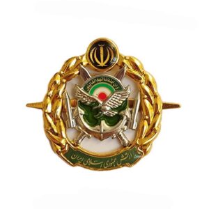 Золотая металлическая эмблема для армейской кепки