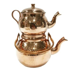 Персидский двойной медный чайник, прочный и кованый «Камбис»