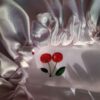 Шапочка для сна «Вишня» (белый сатин)