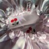 Шапочка для сна «Вишня» (белый сатин)