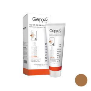 Тёмно-бежевый крем Geno Biotic SPF 50 для жирной кожи