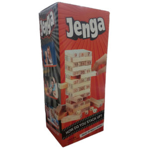 Деревянная игра «Дженга» с пронумерованными блоками
